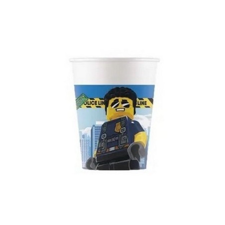 8 GOBELETS LEGO CITY 200 ML