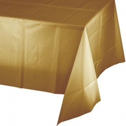 NAPPE EN PLASTIQUE OR 137 CM X 259 CM 