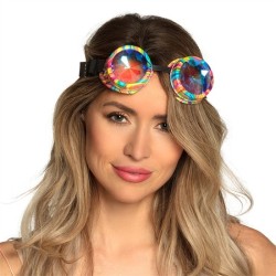 LUNETTES BUBBLE PARTY TYPE AVIATEUR COULEUR HOLOGRAPHIQUE