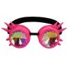 LUNETTES PARTY FESTIVAL TYPE AVIATEUR COULEUR ROSE FLUO