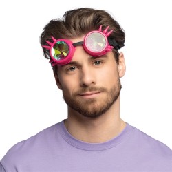 LUNETTES PARTY FESTIVAL  TYPE AVIATEUR COULEUR ROSE FLUO