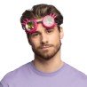 LUNETTES PARTY FESTIVAL TYPE AVIATEUR COULEUR ROSE FLUO