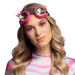 LUNETTES PARTY FESTIVAL  TYPE AVIATEUR COULEUR ROSE FLUO