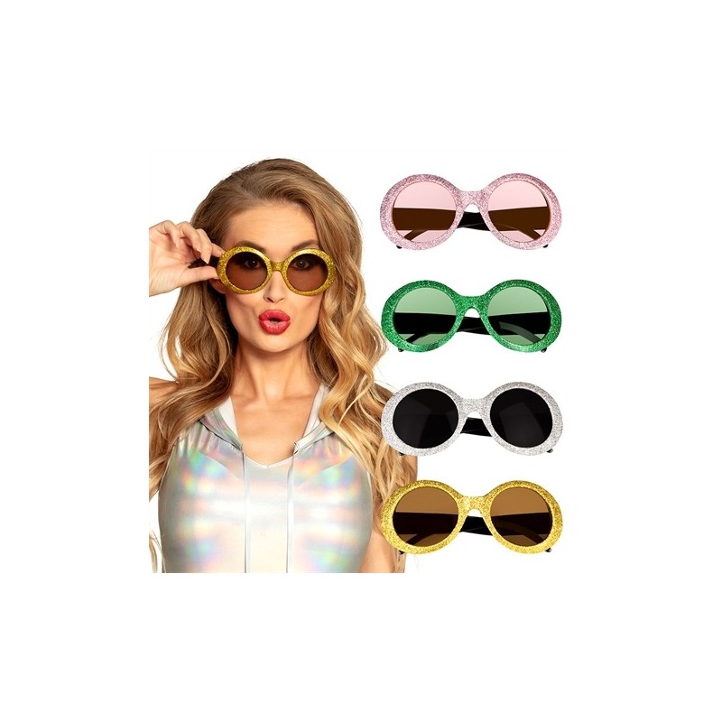 1 PAIRE DELUNETTES JACKIE PAILLETTES DISCO COULEURS ASSORTIS  1 PAIRE DELUNETTES JACKIE PAILLETTES DISCO COULEURS ASSORTIS