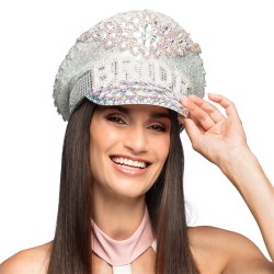 CASQUETTE SEQUIN ARGENT BRIDE