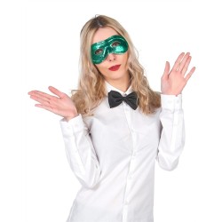 MASQUE LOUP METAL VERT