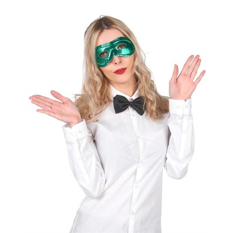 MASQUE LOUP METAL VERT