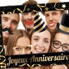 CADRE PHOTOBOOTH JOYEUX ANNIVERSAIRE MODELES ASSORTIES 