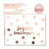 LIVRE D'OR 20 PAGES ROSE GOLD ET BLANC JOYEUX ANNIVERSAIRE 