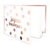 LIVRE D'OR 20 PAGES ROSE GOLD ET BLANC JOYEUX ANNIVERSAIRE 