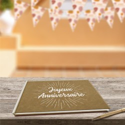 LIVRE D'OR 20 PAGES PARTY KRAFT JOYEUX ANNIVERSAIRE 