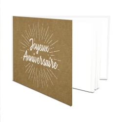 LIVRE D'OR 20 PAGES PARTY KRAFT JOYEUX ANNIVERSAIRE 