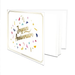 LIVRE D'OR 20 PAGES CONFETTI PARTY JOYEUX ANNIVERSAIRE 