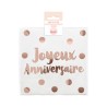 10 SERVIETTES JOYEUX ANNIVERSAIRE PARTY BLUSH 