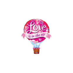 BALLON METALLIQUE MONGOLFIERE 107CM LOVE IS IN THE AIR 