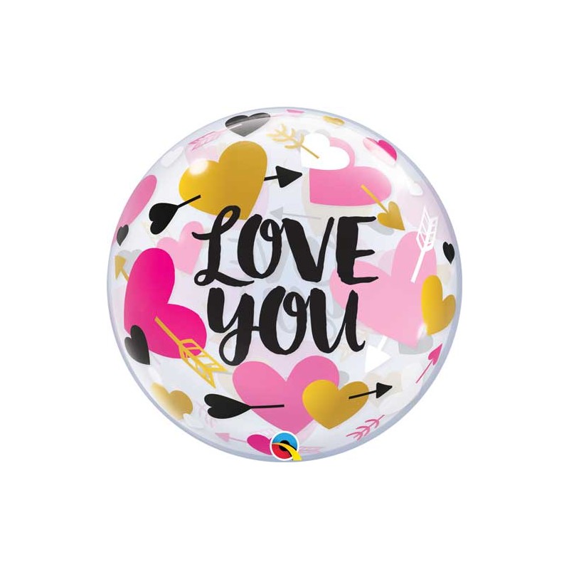 BALLON BUBBLES 56CM LOVE YOU