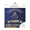 T SHIRT A DEDICACER JOYEUX ANNIVERSAIRE BLEU ET OR 