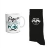 COFFRET CADEAU MEILLEUR PAPA DU MONDE MUG + CHAUSSETTES