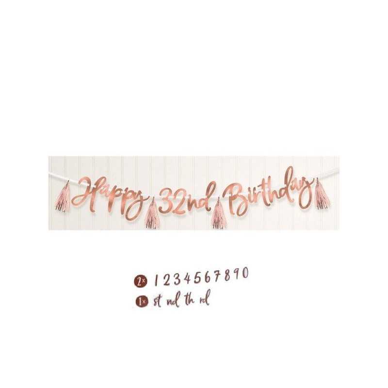 BANDEROLE PERSONNALISABLE ROSE GOLD 2.74M