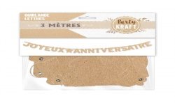 GUIRLANDE LETTRE JOYEUX ANNIVERSAIRE PARTY KRAFT 3M
