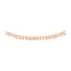 GUIRLANDE LETTRE JOYEUX ANNIVERSAIRE PARTY KRAFT 3M