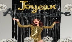 GUIRLANDE BALLON JOYEUX ANNIVERSAIRE OR ET NOIR 3 METRES