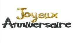 GUIRLANDE BALLON JOYEUX ANNIVERSAIRE OR ET NOIR 3 METRES