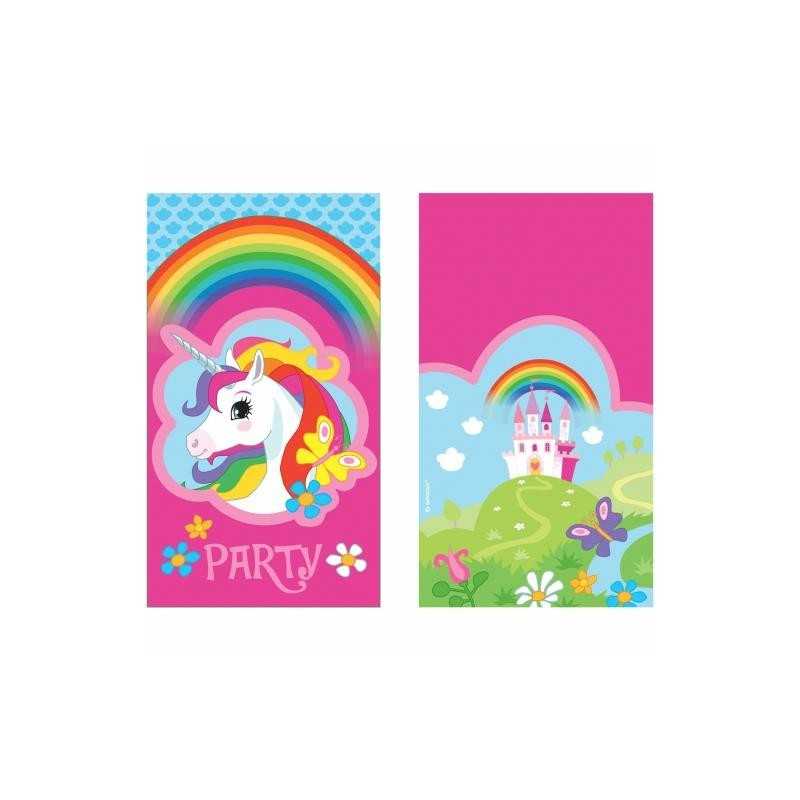 8 CARTONS D'INVITATION LICORNE 