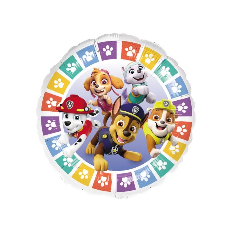 BALLON METALLIQUE ROND 43CM PAW PATROL 