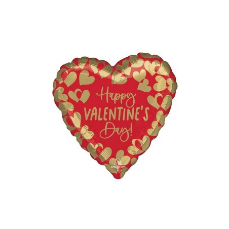 BALLON METALLIQUE COEUR 71CM HAPPY VALENTINE'S DAY 