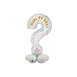 BALLON METALLIQUE AVEC BASE GIRL OR BOY 119CM 