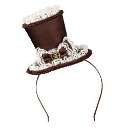 SERRE-TETE MINI CHAPEAU STEAMPUNK 