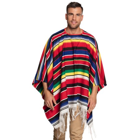 PONCHO MULTICOULEURS TAILLE STANDARD 