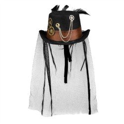 SERRE-TETE MINI CHAPEAU STEAMPUNK 