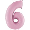BALLON METALLIQUE CHIFFRE 6 ROSE PASTEL 36 CM BALLON METALLIQUE CHIFFRE 6 ROSE PASTEL 36 CM