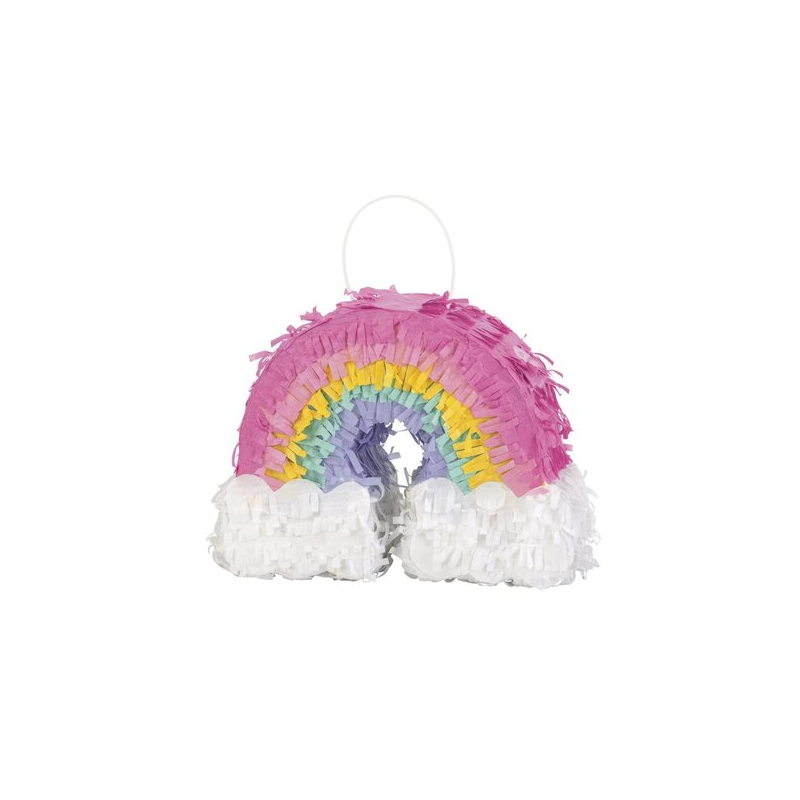 MINI PINATA ARC EN CIEL EN 3D A TAPER 20 X 15 CM