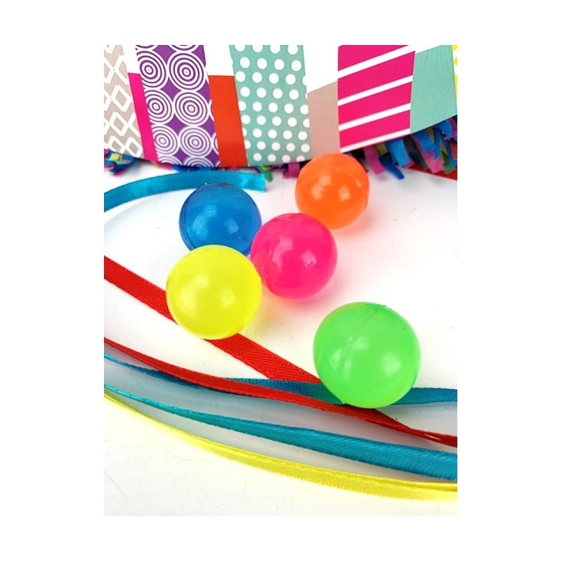 5 BALLES REBONDISSANTES FLASHY JOUET A PINATA