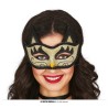 MASQUE LOUP CHAT OR PAILLETTES ET NOIR