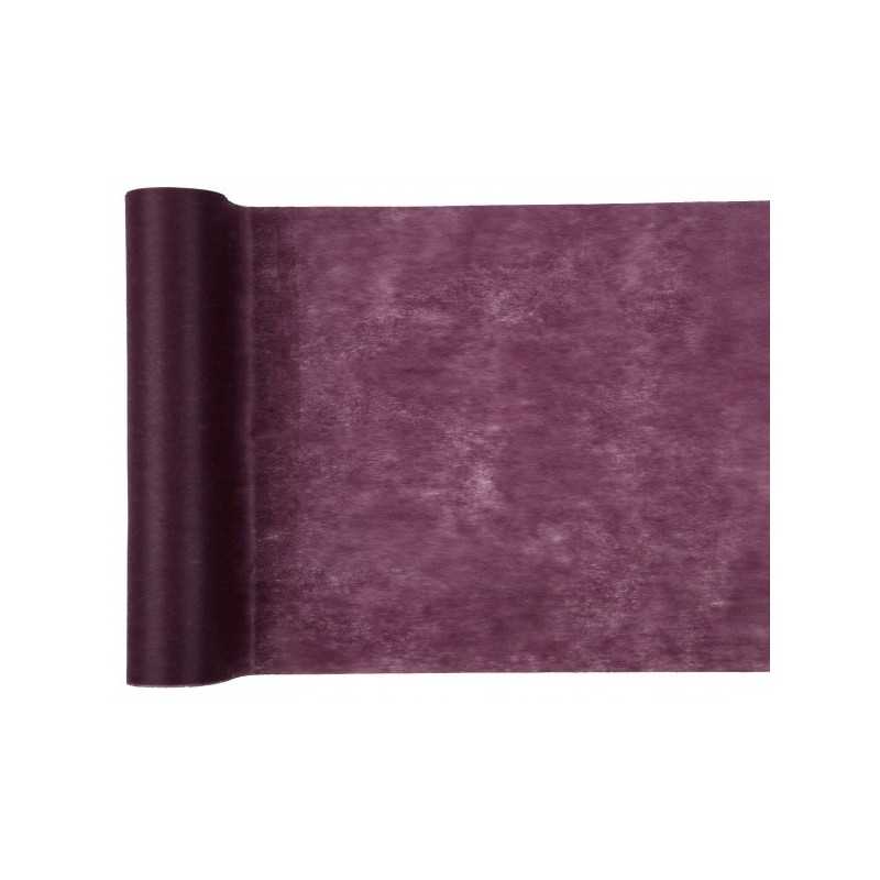 CHEMIN DE TABLE VIOLET OU PRUNE 30 CM X 10 METRES 