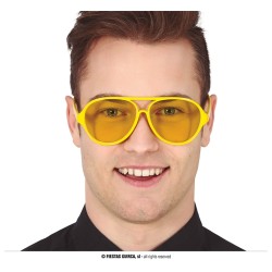 LUNETTES FORME PILOTE PLASTIQUE JAUNE