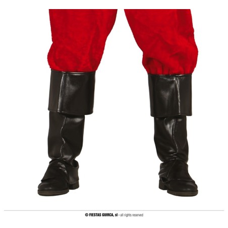 SURBOTTES JAMBIERES OU GUETRES SIMILI CUIR NOIRE 50 CM