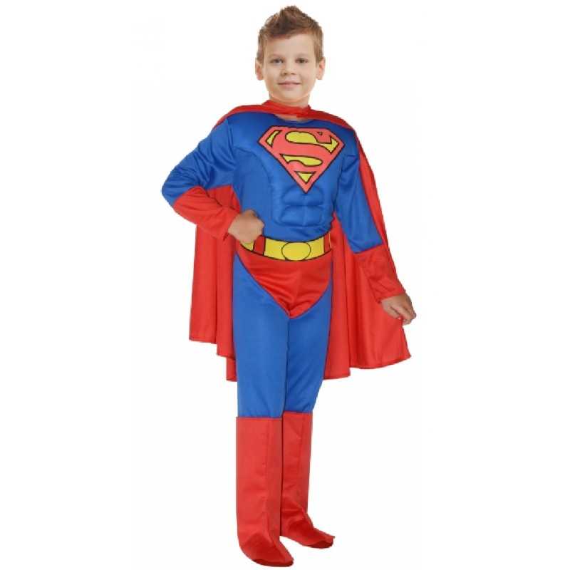 DEGUISEMENT SUPERMAN AVEC MUSCLES TAILLE 10-12 ANS