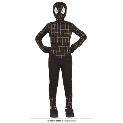 DEGUISEMENT SPIDER NOIR BLACK HEROS TAILLE 3-4 ANS 