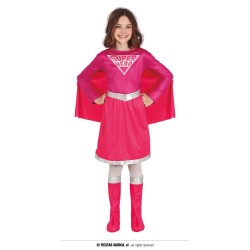DEGUISEMENT SUPERHERO ROSE TAILLE 7-9 ANS