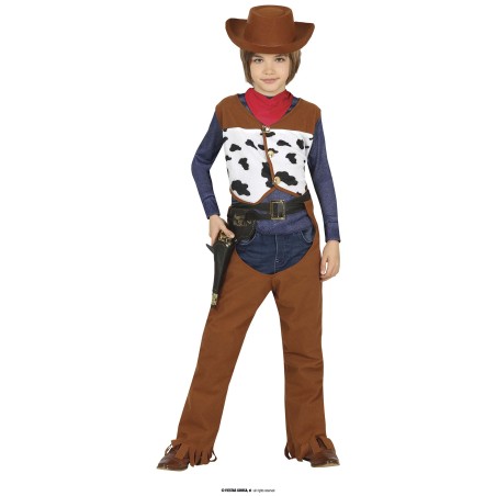 DEGUISEMENT COWBOY GILET VACHE TAILLE 10-12 ANS