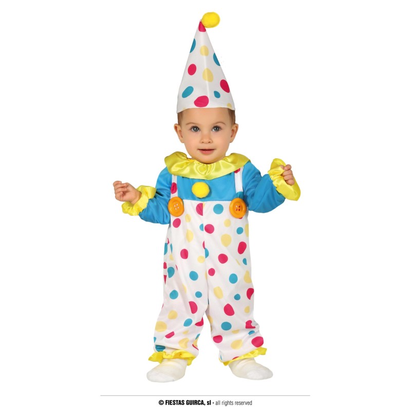 DEGUISEMENT BEBE CLOWN TYPE SALOPETTE TAILLE 18-24 MOIS