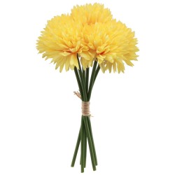 BOUQUET 6 DAHLIAS 26 CM JAUNE 