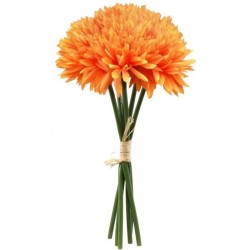 BOUQUET 6 DALHIAS 26 CM TANGERINE OU ORANGE