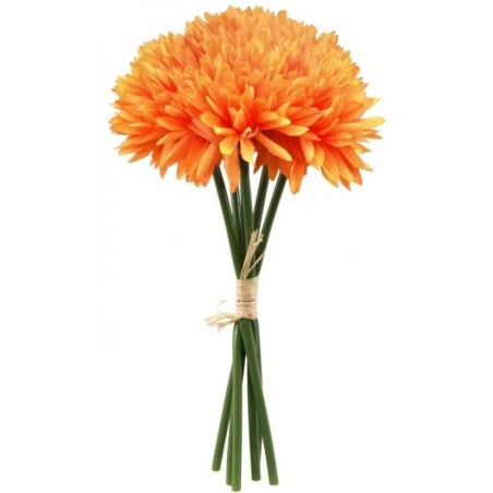 BOUQUET 6 DALHIAS 26 CM TANGERINE OU ORANGE