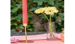 BOUQUET 3 GERBERAS JAUNE 25 CM